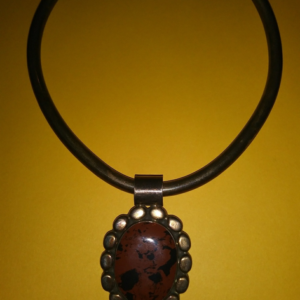 925 Silver Neck Ring Necklace - image 2